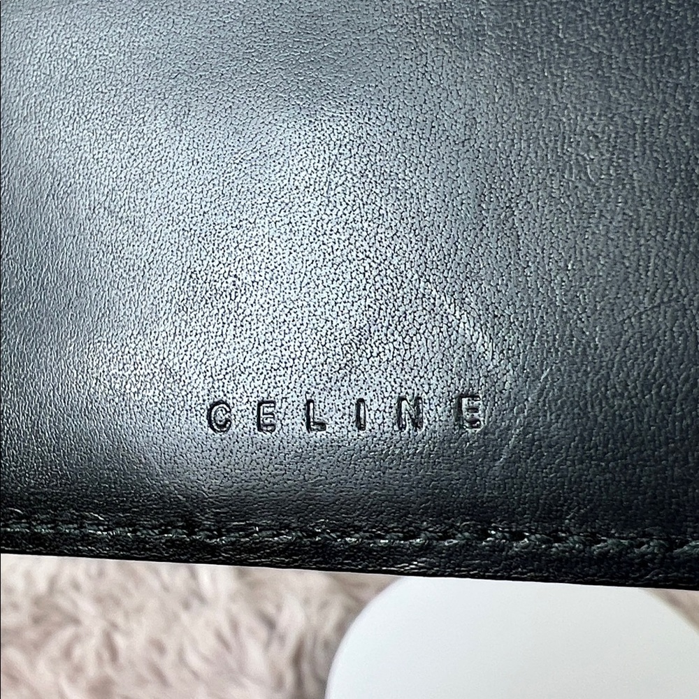CELINE Rare Vintage Macadam Woven Canvas & Leather Compact Wallet – Black - 1981 - Picture 6 of 8